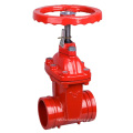 non rising stem cast iron resilient seat grooved gate valve dn 100 with indicator